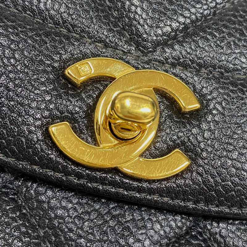 シャネル CHANEL ダイアナ25 A01165 4番台 ブラック ゴールド金具 キャビアスキン レディース ショルダーバッグ