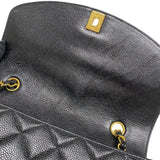 シャネル CHANEL ダイアナ25 A01165 4番台 ブラック ゴールド金具 キャビアスキン レディース ショルダーバッグ