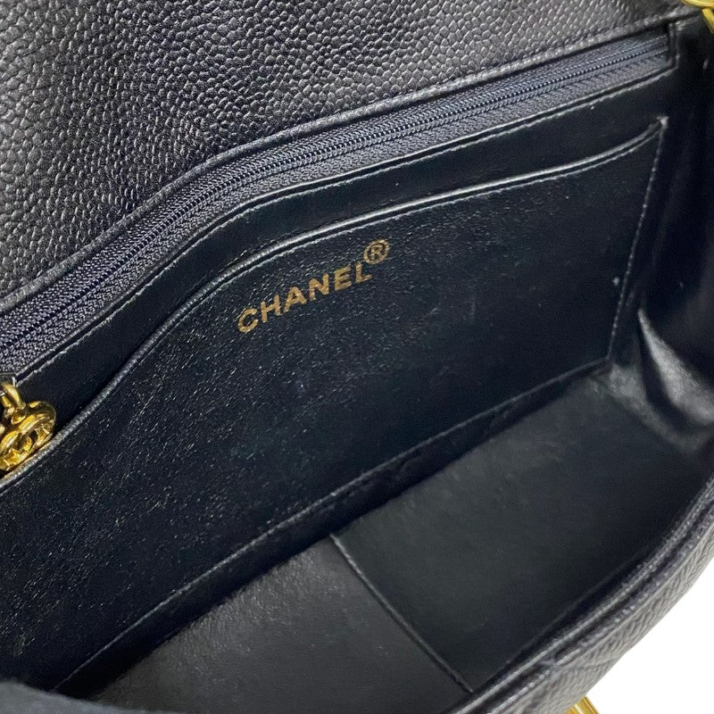 シャネル CHANEL ダイアナ25 A01165 4番台 ブラック ゴールド金具 キャビアスキン レディース ショルダーバッグ