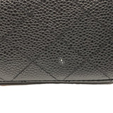 シャネル CHANEL マトラッセ25 ダブルフラップ チェーンショルダー A01112 ブラック×SV金具 キャビアスキン レディース ショルダーバッグ
