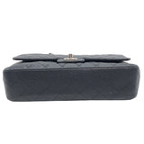 シャネル CHANEL マトラッセ25 ダブルフラップ チェーンショルダー A01112 ブラック×SV金具 キャビアスキン レディース ショルダーバッグ