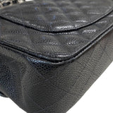 シャネル CHANEL マトラッセ25 A01112 9番台 ブラック シルバー金具 キャビアスキン レディース ショルダーバッグ