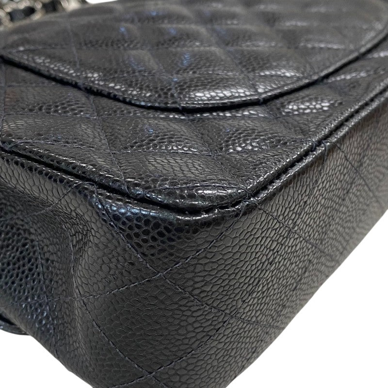 シャネル CHANEL マトラッセ25 A01112 9番台 ブラック シルバー金具 キャビアスキン レディース ショルダーバッグ