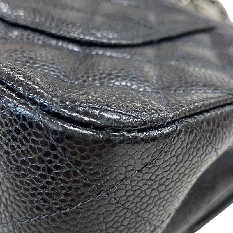 シャネル CHANEL マトラッセ25 A01112 9番台 ブラック シルバー金具 キャビアスキン レディース ショルダーバッグ