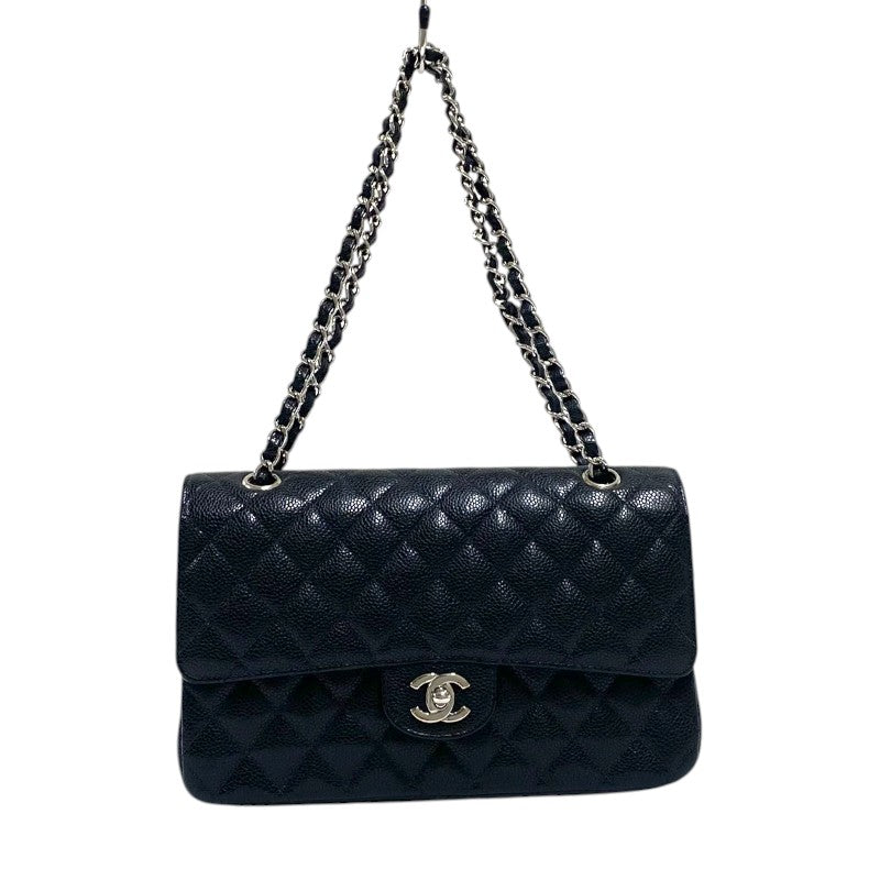 シャネル CHANEL マトラッセ25 A01112 9番台 ブラック シルバー金具 キャビアスキン レディース ショルダーバッグ