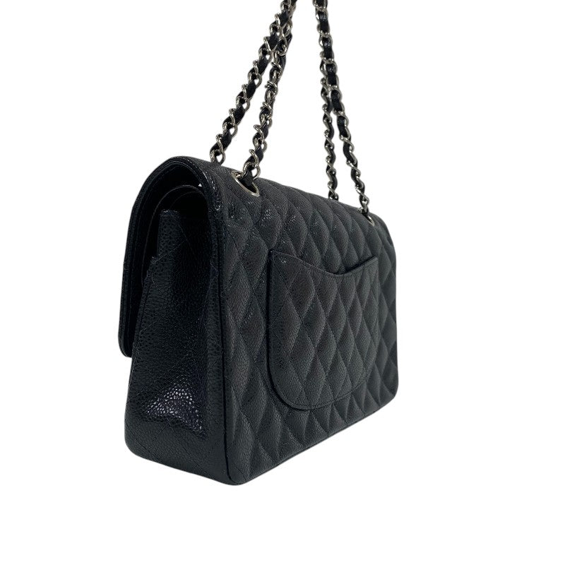 シャネル CHANEL マトラッセ25 A01112 9番台 ブラック シルバー金具 キャビアスキン レディース ショルダーバッグ