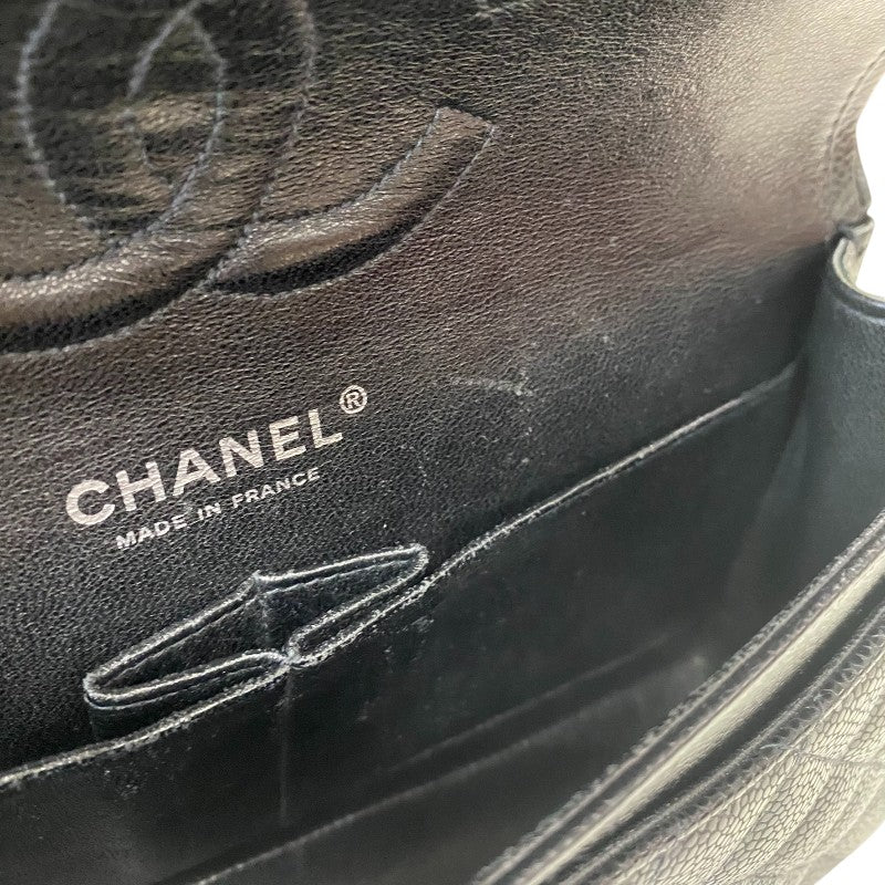 シャネル CHANEL マトラッセ25 A01112 9番台 ブラック シルバー金具 キャビアスキン レディース ショルダーバッグ