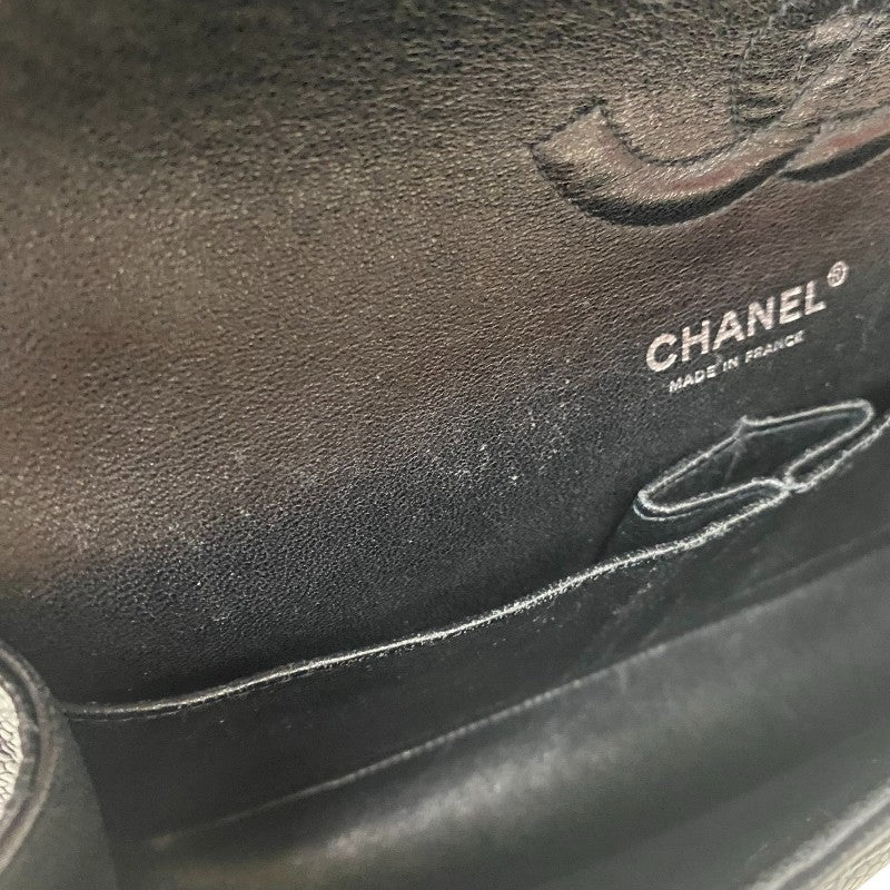 シャネル CHANEL マトラッセ25 A01112 9番台 ブラック シルバー金具 キャビアスキン レディース ショルダーバッグ