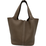 エルメス HERMES ピコタンロック MM B刻 エトゥープ　シルバー金具 トリヨン レディース トートバッグ