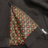 グッチ GUCCI ロゴパッチジップアップパーカー 576062 ブラック コットン メンズ パーカー