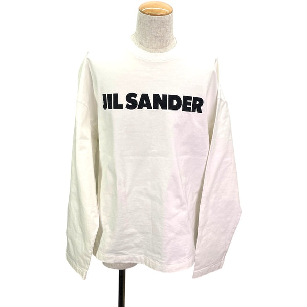 ジルサンダー JIL SANDER フロックロゴ 長袖Tシャツ J22GC0136 ホワイト コットン メンズ 長袖Ｔシャツ