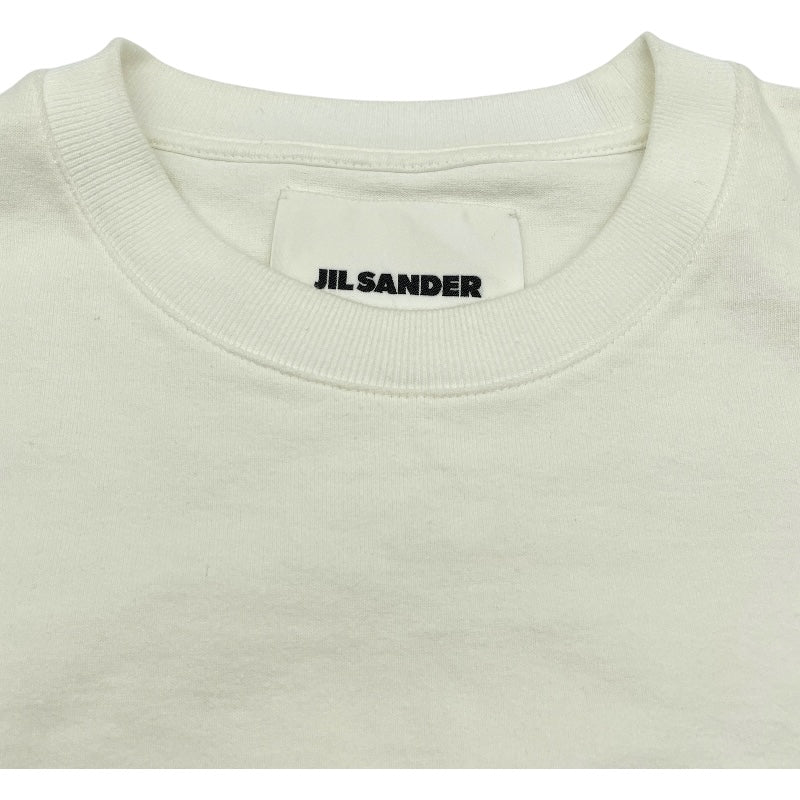 ジルサンダー JIL SANDER フロックロゴ 長袖Tシャツ J22GC0136 ホワイト コットン メンズ 長袖Ｔシャツ