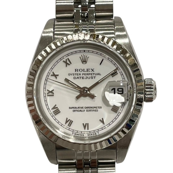 ロレックス ROLEX デイトジャスト 69174 シルバー WG/SS 自動巻き レディース 腕時計