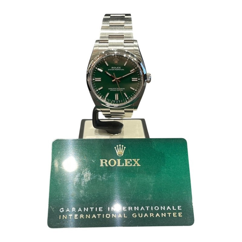ロレックス ROLEX オイスターパーペチュアル36 126000 グリーン SS メンズ 腕時計