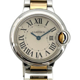 カルティエ Cartier バロン ブルー ドゥ カルティエ 28mm W6900723 シルバー YG/SS クオーツ レディース 腕時計
