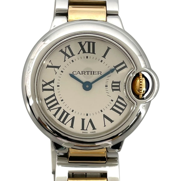 カルティエ Cartier バロン ブルー ドゥ カルティエ 28mm W6900723 シルバー YG/SS クオーツ レディース 腕時計