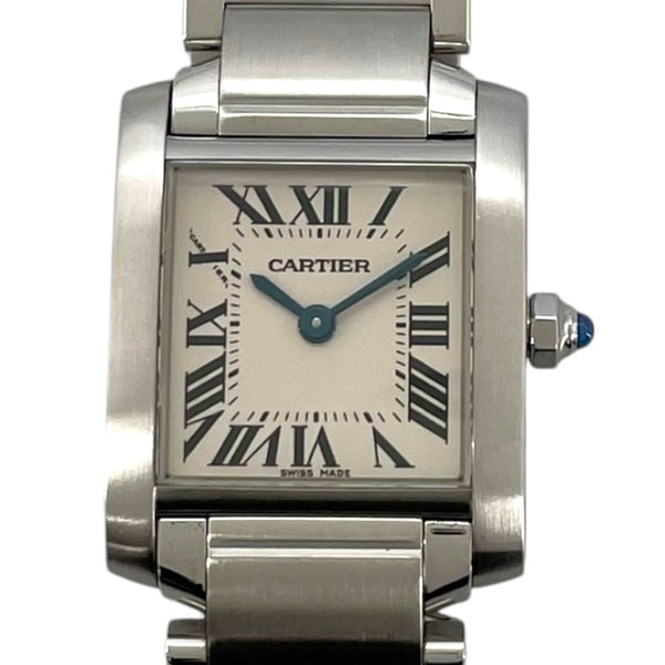 カルティエ Cartier タンクフランセーズSM W51008Q3 ホワイト SS レディース 腕時計