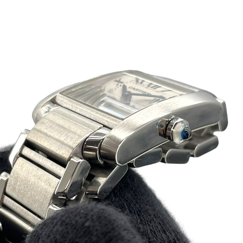 カルティエ Cartier タンクフランセーズSM W51008Q3 ホワイト SS レディース 腕時計