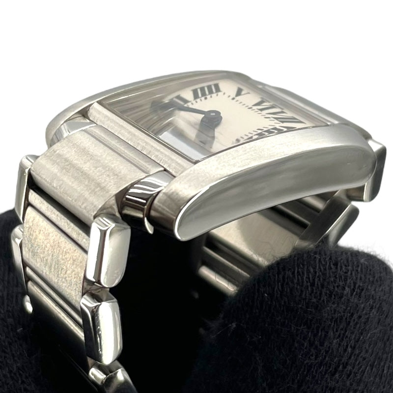 カルティエ Cartier タンクフランセーズSM W51008Q3 ホワイト SS レディース 腕時計