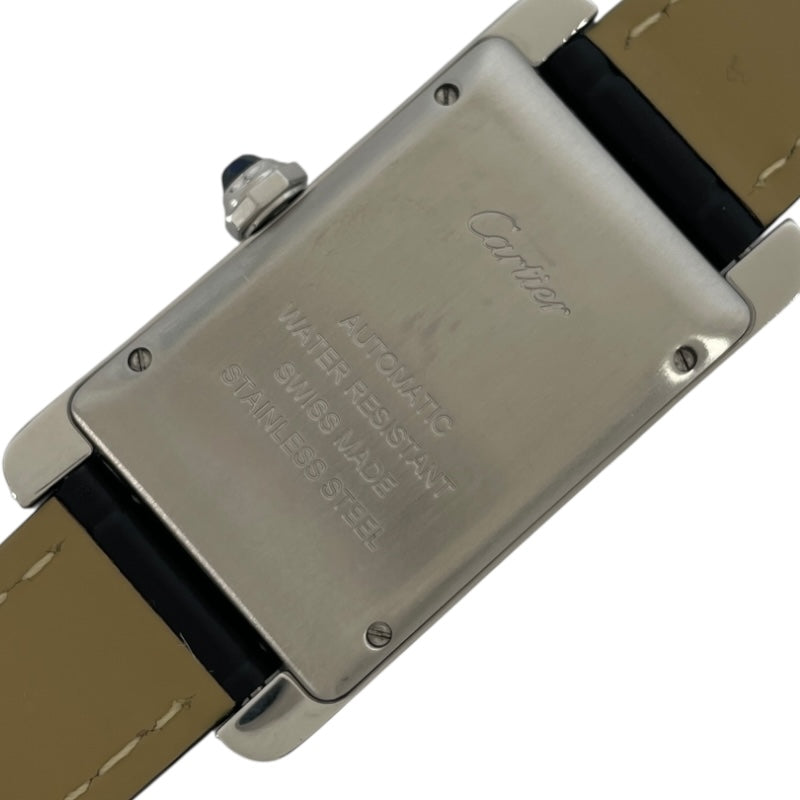 カルティエ Cartier タンクアメリカン MM WSTA0017 シルバー SS 自動巻き メンズ 腕時計
