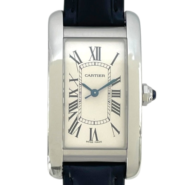 カルティエ Cartier タンクアメリカン MM WSTA0017 シルバー SS 自動巻き メンズ 腕時計
