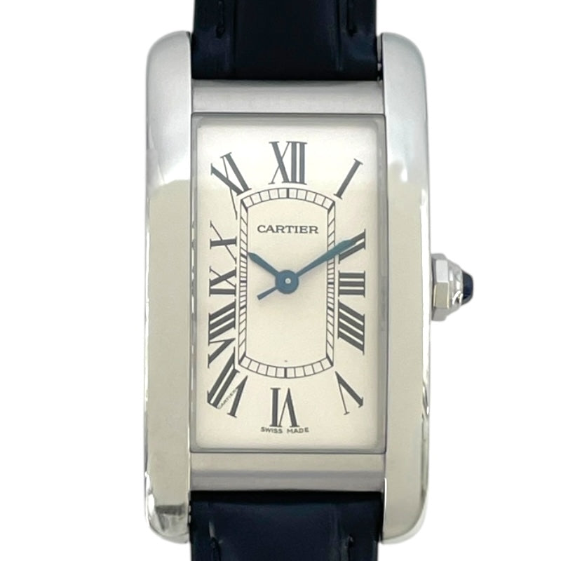 カルティエ Cartier タンクアメリカン MM WSTA0017 シルバー SS 自動巻き メンズ 腕時計