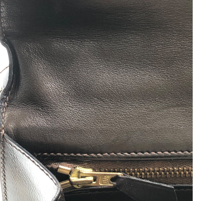 エルメス HERMES アルカザール 〇D刻 ブラウン　GD金具 ボックスカーフ レディース ショルダーバッグ