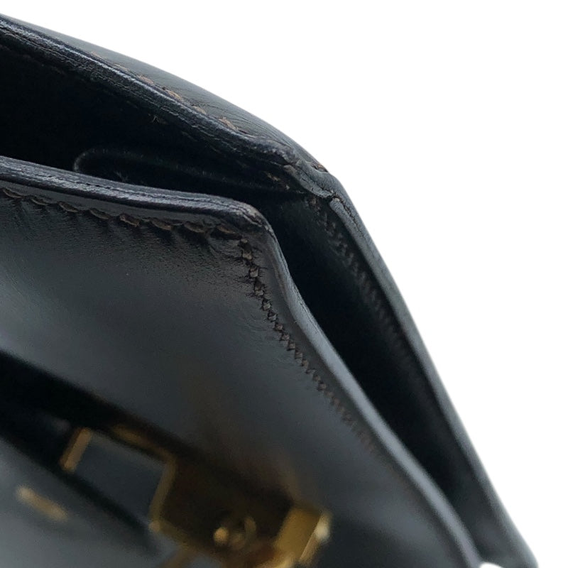 エルメス HERMES アルカザール 〇D刻 ブラウン　GD金具 ボックスカーフ レディース ショルダーバッグ