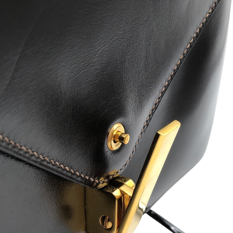 エルメス HERMES アルカザール 〇D刻 ブラウン　GD金具 ボックスカーフ レディース ショルダーバッグ