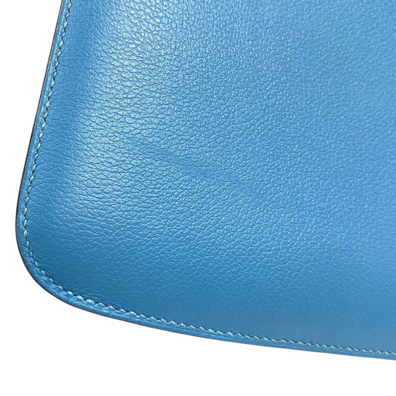 エルメス HERMES エルメス2002 20 D刻 ブルーノール シルバー金具 エバーカラー レディース ショルダーバッグ