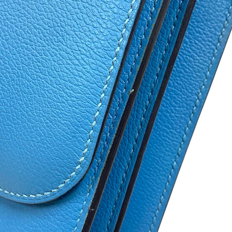 エルメス HERMES エルメス2002 20 D刻 ブルーノール シルバー金具 エバーカラー レディース ショルダーバッグ