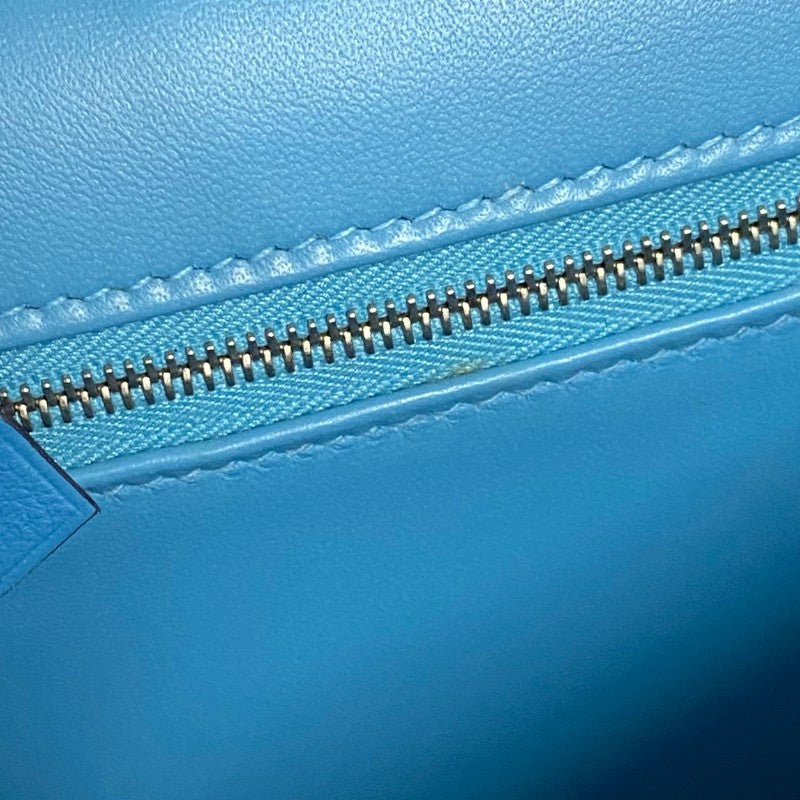 エルメス HERMES エルメス2002 20 D刻 ブルーノール シルバー金具 エバーカラー レディース ショルダーバッグ