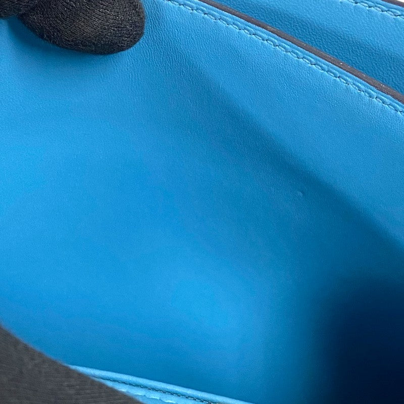 エルメス HERMES エルメス2002 20 D刻 ブルーノール シルバー金具 エバーカラー レディース ショルダーバッグ