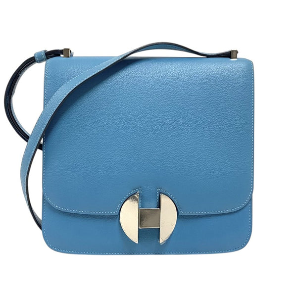 エルメス HERMES エルメス2002 20 D刻 ブルーノール シルバー金具 エバーカラー レディース ショルダーバッグ