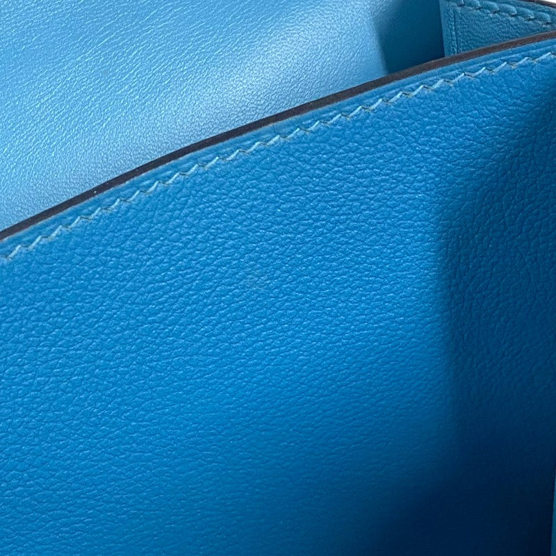 エルメス HERMES エルメス2002 20 D刻 ブルーノール シルバー金具 エバーカラー レディース ショルダーバッグ