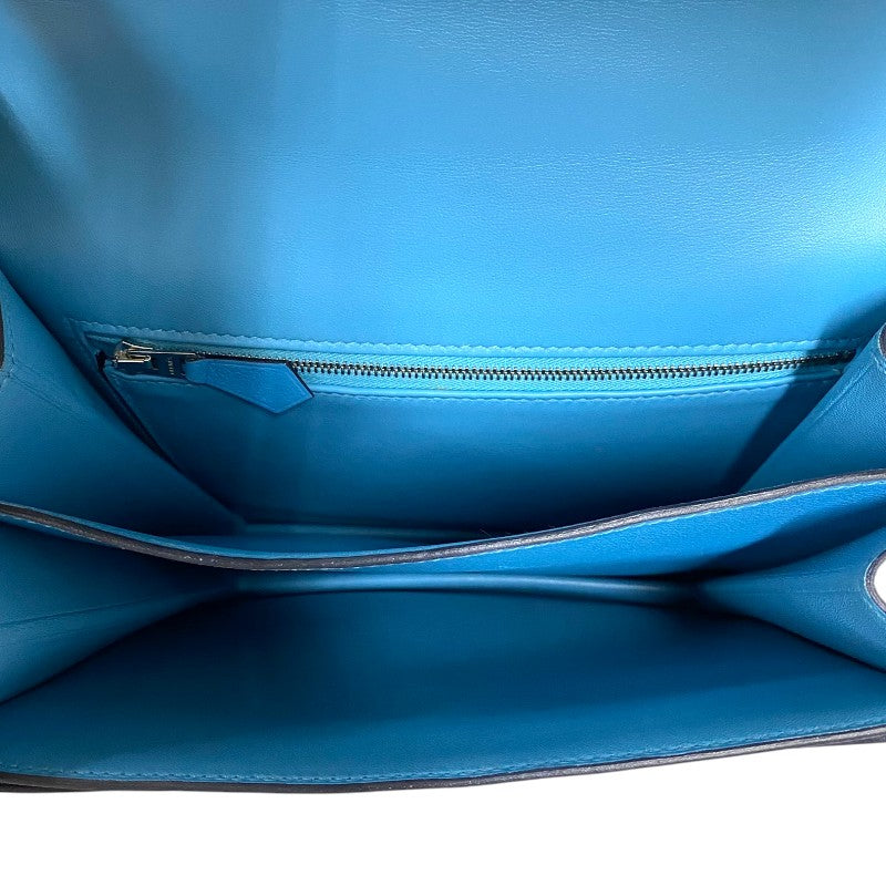 エルメス HERMES エルメス2002 20 D刻 ブルーノール シルバー金具 エバーカラー レディース ショルダーバッグ