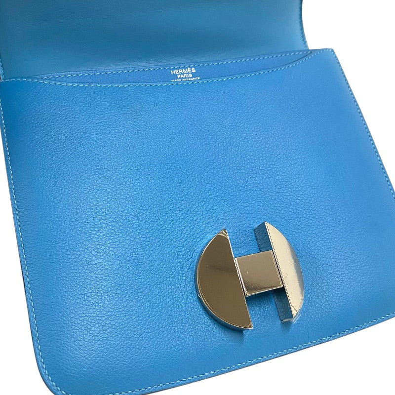 エルメス HERMES エルメス2002 20 D刻 ブルーノール シルバー金具 エバーカラー レディース ショルダーバッグ