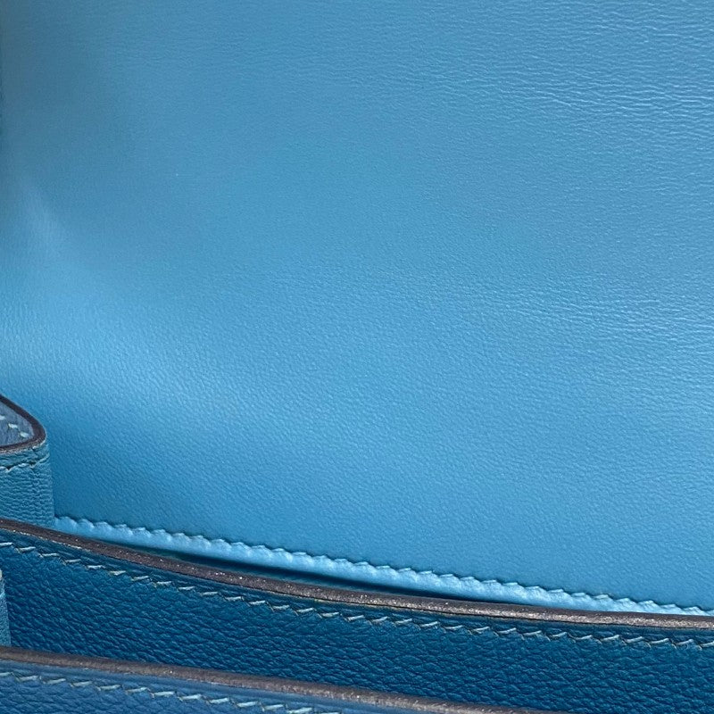 エルメス HERMES エルメス2002 20 D刻 ブルーノール シルバー金具 エバーカラー レディース ショルダーバッグ