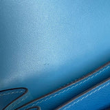 エルメス HERMES エルメス2002 20 D刻 ブルーノール シルバー金具 エバーカラー レディース ショルダーバッグ