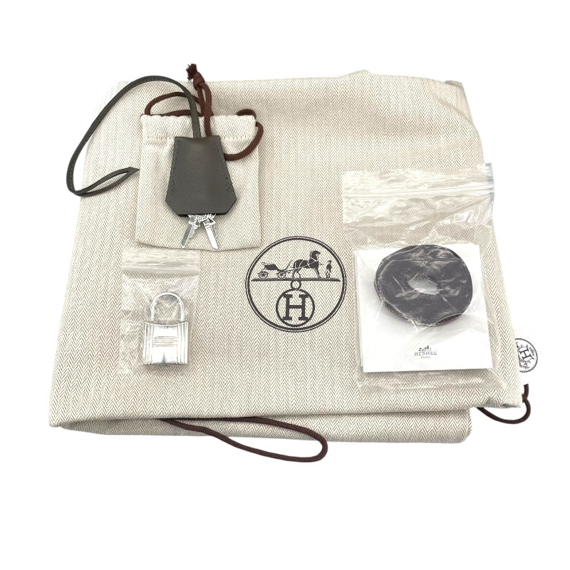 エルメス HERMES オータクロア50 U刻 アイボリ/ヴェールマキ トワルキャンプ/エバーカラー メンズ ハンドバッグ