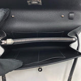 エルメス HERMES ケリーウォレット トゥーゴー U刻 ブラック×SV金具 エプソン レディース 長財布