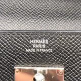 エルメス HERMES ケリーウォレット トゥーゴー U刻 ブラック×SV金具 エプソン レディース 長財布
