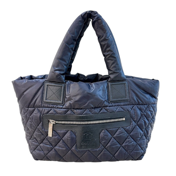 シャネル CHANEL コココクーントートPM A92259 ブラック/シルバー金具 ナイロン レディース トートバッグ