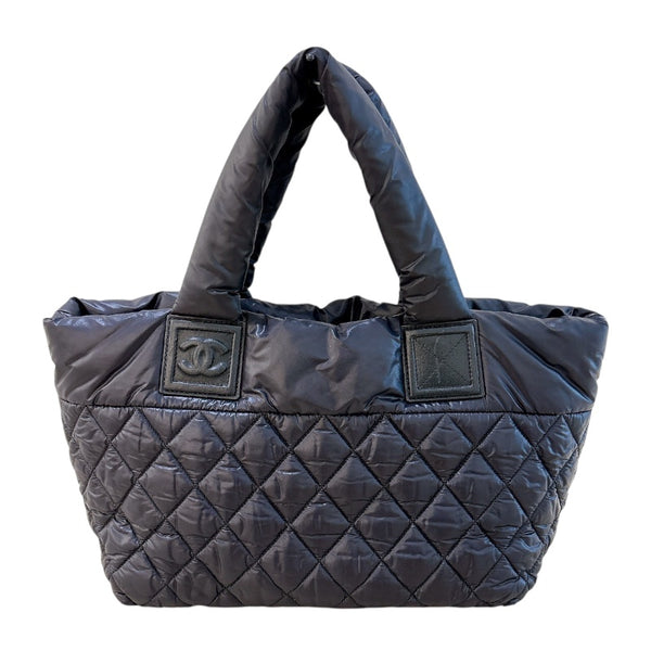シャネル CHANEL コココクーントートPM A92259 ブラック/シルバー金具 ナイロン レディース トートバッグ