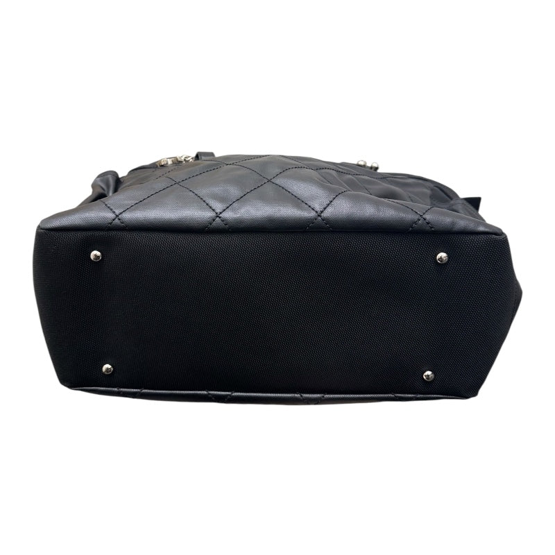 シャネル CHANEL パリピアリッツトートGM A34210 ブラック コーティングキャンバス レディース ハンドバッグ