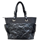 シャネル CHANEL パリピアリッツトートGM A34210 ブラック コーティングキャンバス レディース ハンドバッグ