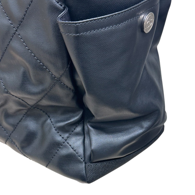 シャネル CHANEL パリピアリッツトートGM A34210 ブラック コーティングキャンバス レディース ハンドバッグ