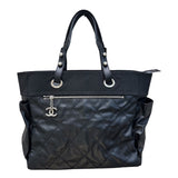 シャネル CHANEL パリピアリッツトートGM A34210 ブラック コーティングキャンバス レディース ハンドバッグ