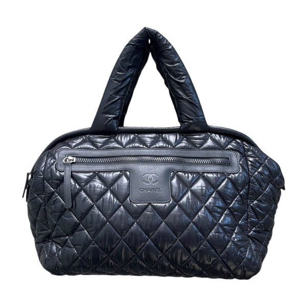 シャネル CHANEL コココクーン　ボストンバッグ A47205 ブラック ナイロン レディース ハンドバッグ