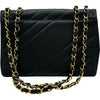 シャネル CHANEL バイアスステッチ チェーンフラップバッグ 8番台 ブラック/ゴールド金具 キャビアスキン レディース ショルダーバッグ